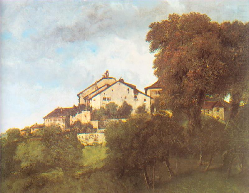 Courbet, Gustave The Houses of the Chateau D Ornans china oil painting image